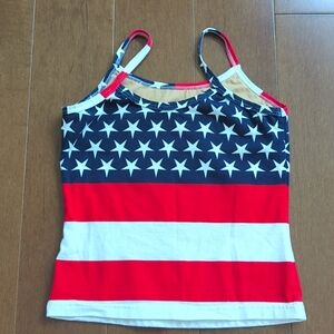 ♥️🤍💙 USA Flag small Crop Top Tank